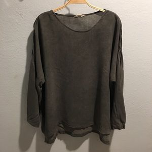 Dark Boxy Dolman Top